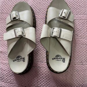 Dr. Martens White Sandals